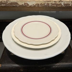 3 Vintage restaurantware plates